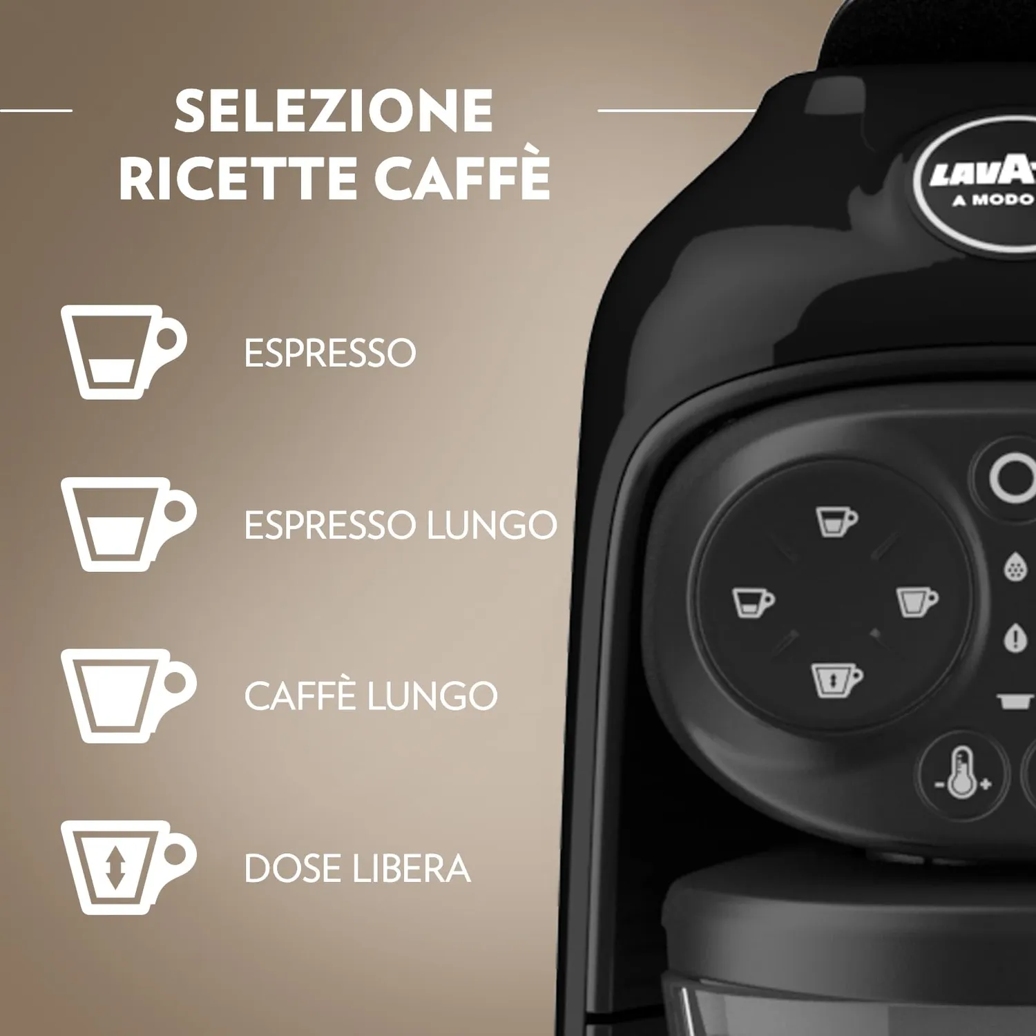 Lavazza A Modo Mio Deséa macchina caffè nera + 88 capsule
