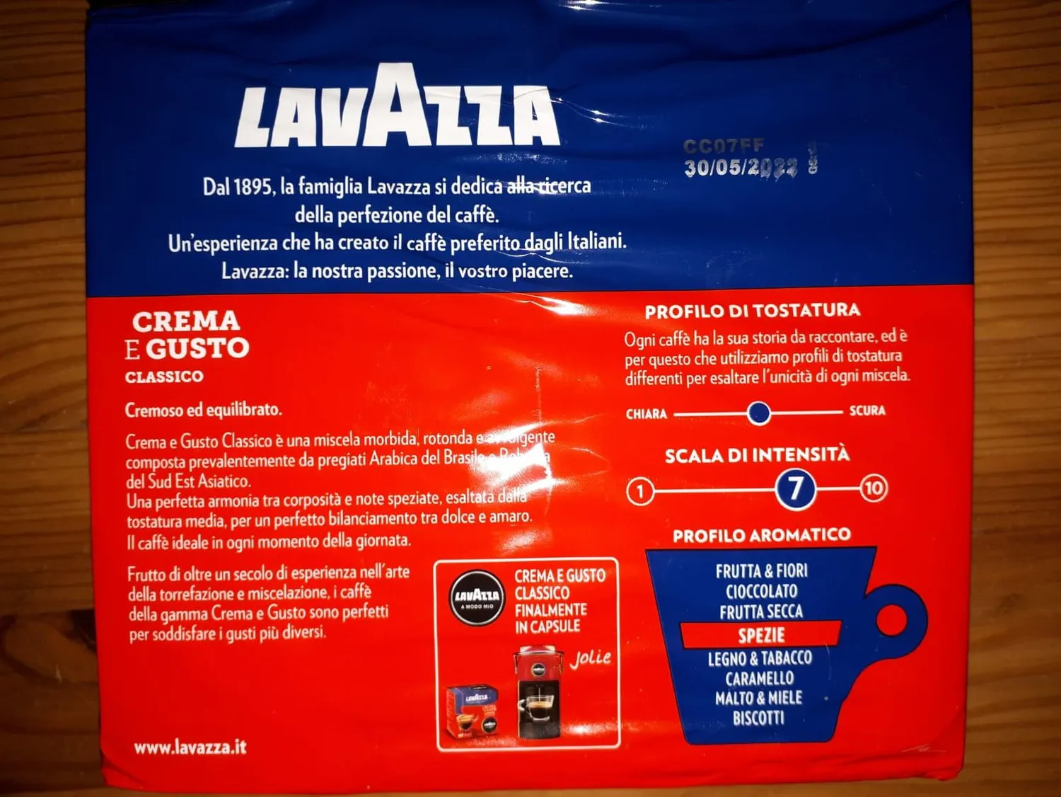 Lavazza Crema e Gusto Classico caffè macinato 500 g tostatura scura