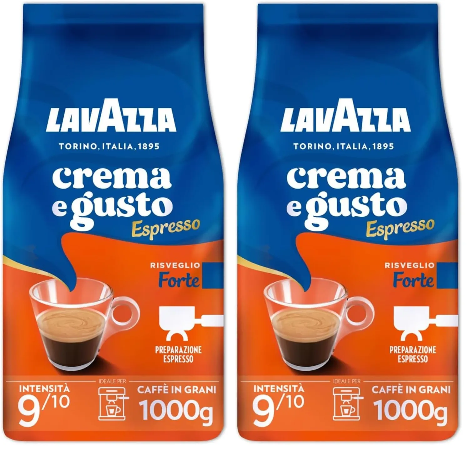 Lavazza Crema e Gusto Forte caffè in grani 1 kg tostatura scura
