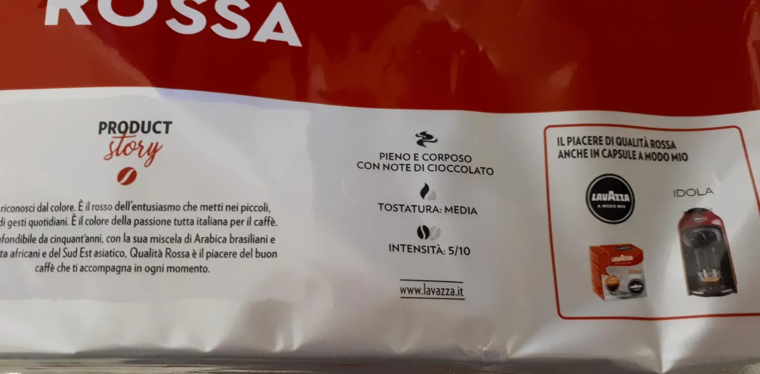 Lavazza Qualita Rossa macinato moka 4x250g note cioccolato