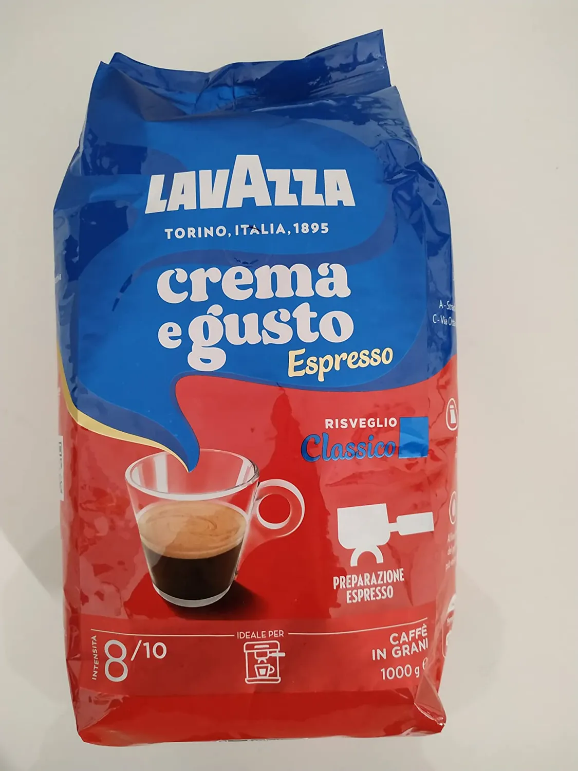 Lavazza Crema e Gusto Classico caffè grani 1 kg intenso