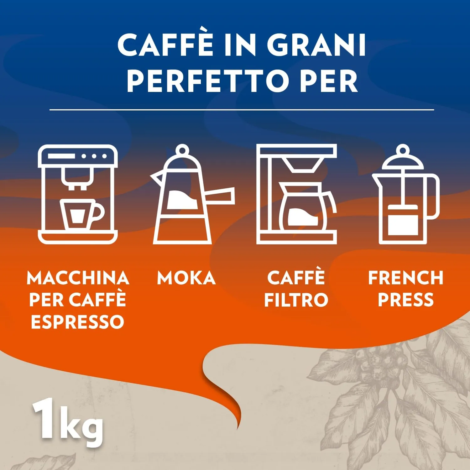 Lavazza Crema e Gusto Forte caffè in grani 1 kg tostatura scura