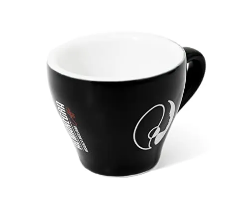Almanegra Caffè Tazzina da Bar Nera in Porcellana 80 ml con Piattino