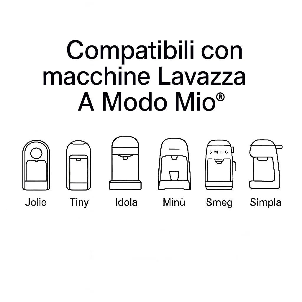 Almanegra Dek capsule compatibili A Modo Mio 100 decaffeinato