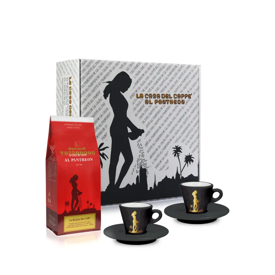 Antigua Tazzadoro Regina dei Caffè gift box 2 tazzine 250 g