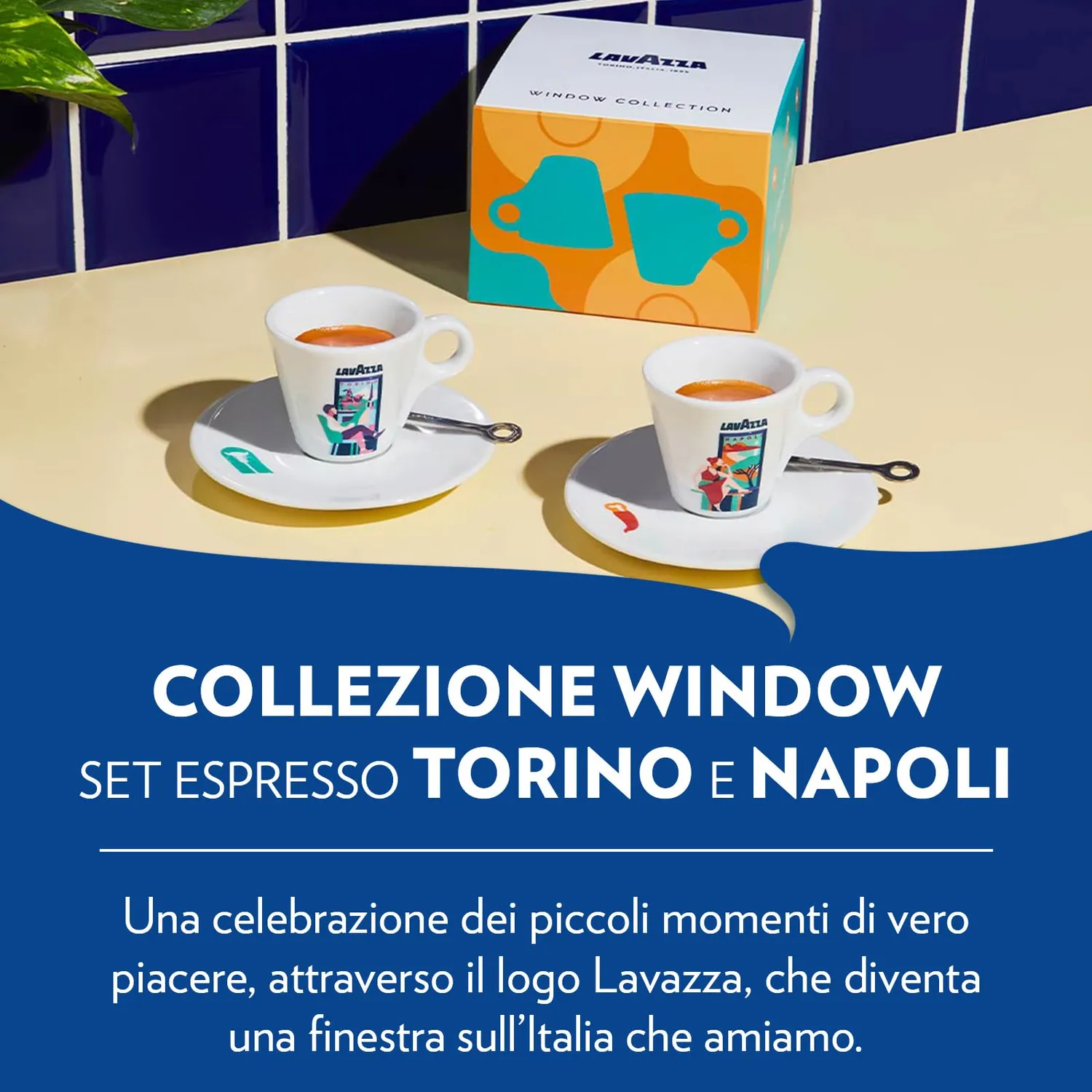 Lavazza Window set tazzine caffè Torino Napoli 2pz