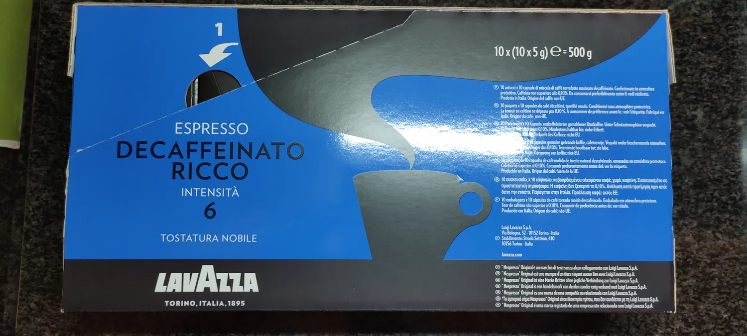 Lavazza Decaffeinato Ricco capsule compatibili Nespresso 100 pz