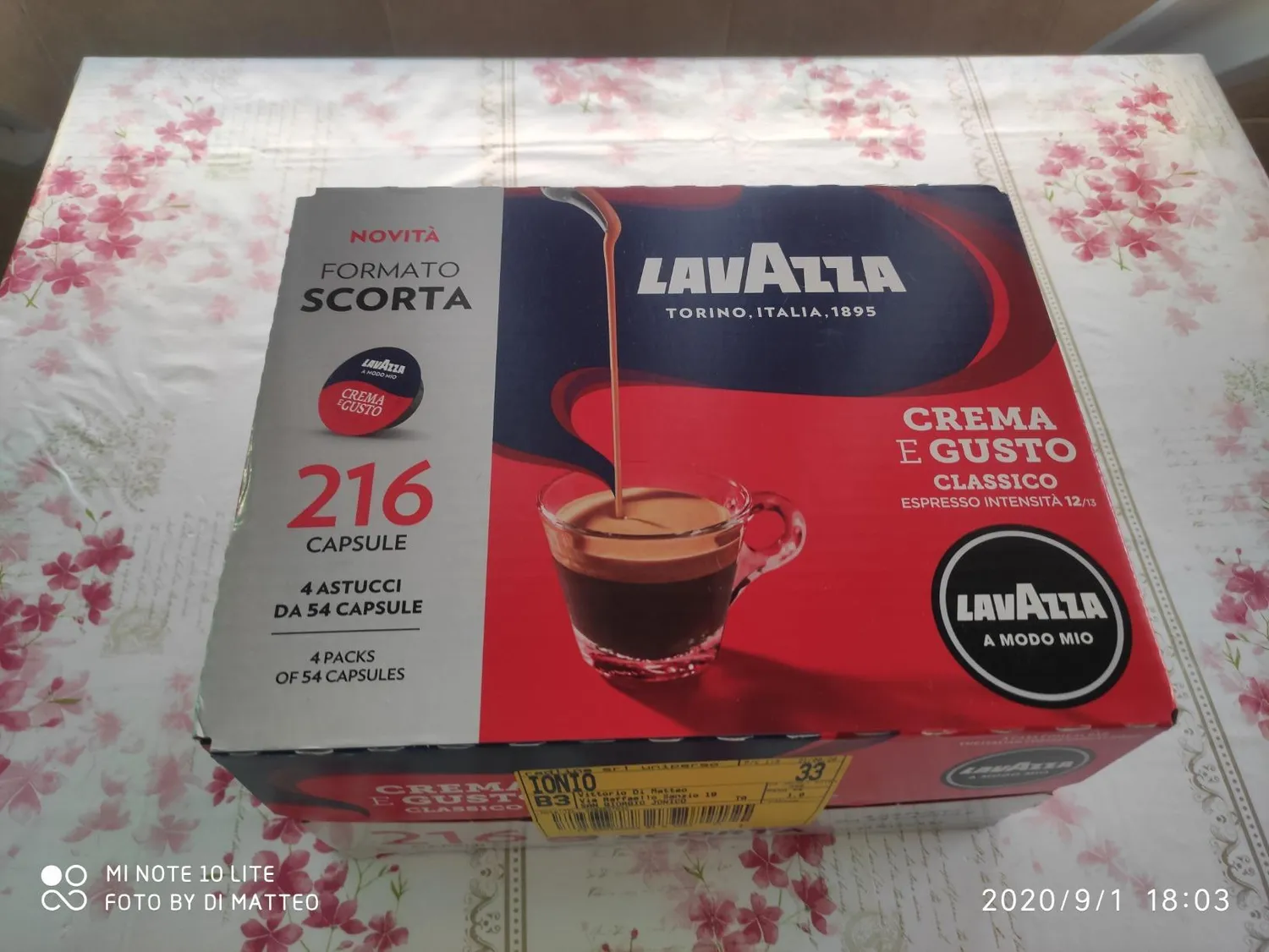 Lavazza A Modo Mio Crema e Gusto capsule 216 pz cioccolato