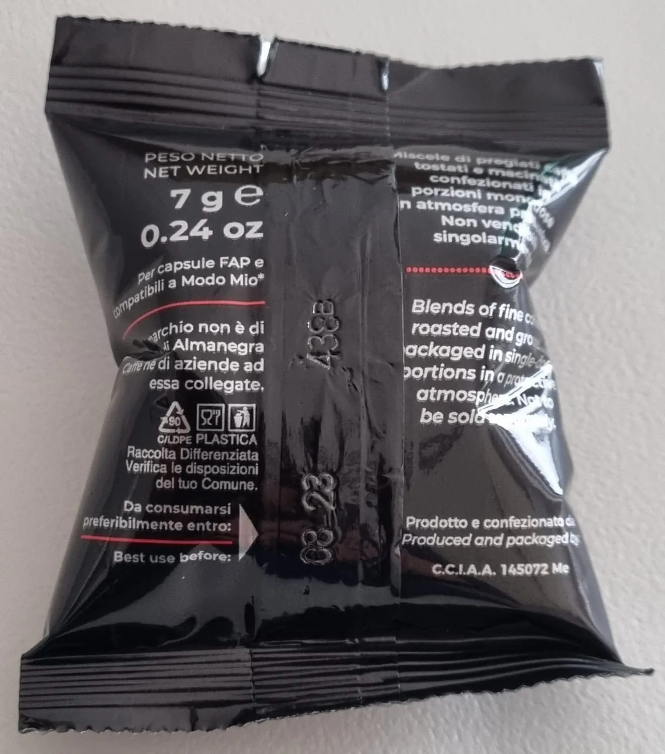 Almanegra Miscela Forte capsule A Modo Mio 100pz tostatura scura
